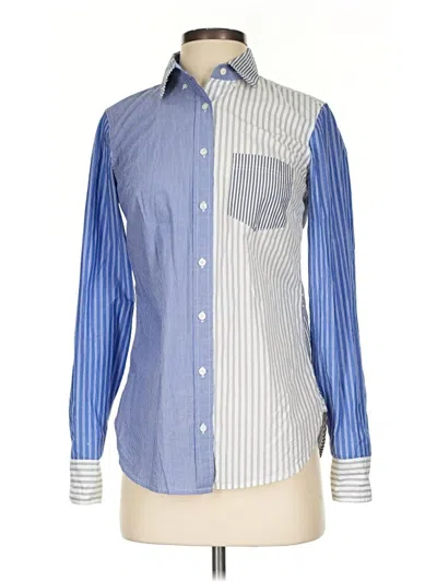 Pre-owned Jcrew Long Sleeve Button Down Shirt In Blue