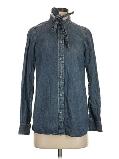 Pre-owned Jcrew Long Sleeve Button Down Shirt In Blue