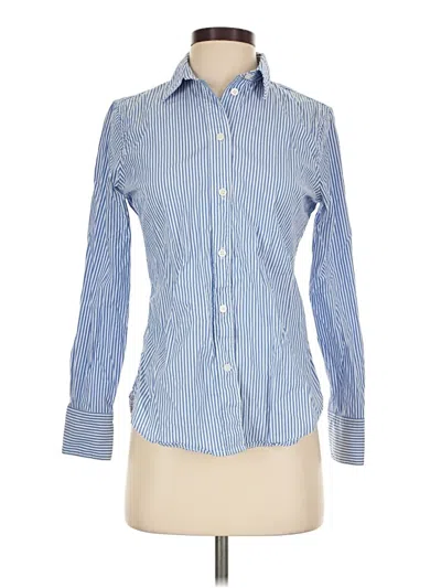 Pre-owned Jcrew Long Sleeve Button Down Shirt In Blue