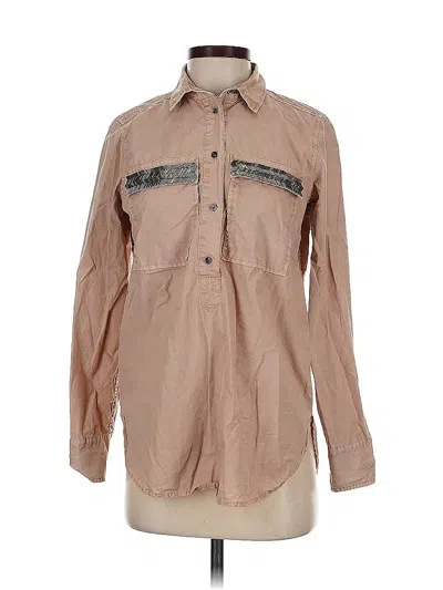 Pre-owned Jcrew Long Sleeve Button Down Shirt In Brown