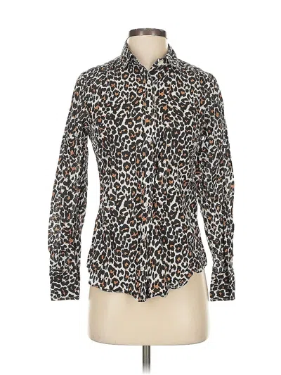 Pre-owned Jcrew Long Sleeve Button Down Shirt In Brown