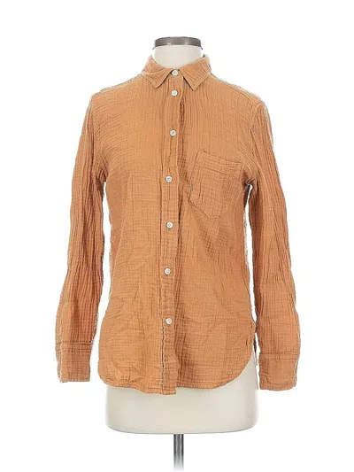 Pre-owned Jcrew Long Sleeve Button Down Shirt In Brown