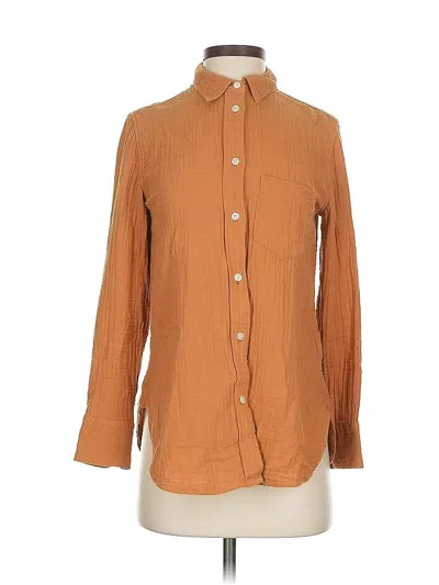 Pre-owned Jcrew Long Sleeve Button Down Shirt In Brown