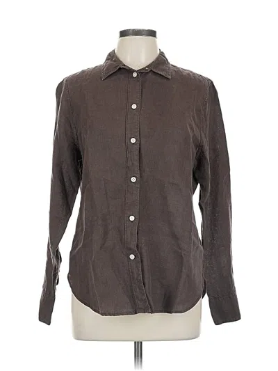 Pre-owned Jcrew Long Sleeve Button Down Shirt In Brown