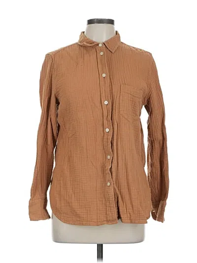 Pre-owned Jcrew Long Sleeve Button Down Shirt In Brown
