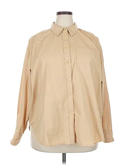 Pre-owned Jcrew Long Sleeve Button Down Shirt In Brown