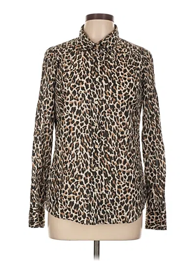 Pre-owned Jcrew Long Sleeve Button Down Shirt In Brown