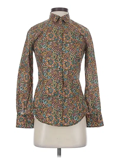 Pre-owned Jcrew Long Sleeve Button Down Shirt In Brown