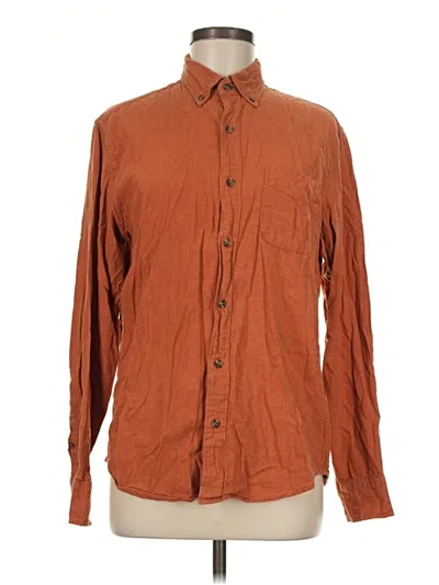 Pre-owned Jcrew Long Sleeve Button Down Shirt In Brown