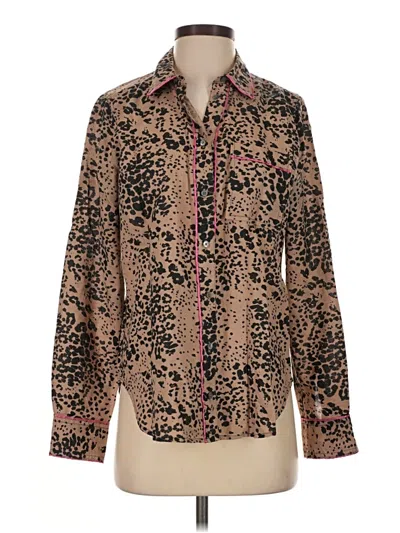 Pre-owned Jcrew Long Sleeve Button Down Shirt In Brown