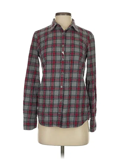 Pre-owned Jcrew Long Sleeve Button Down Shirt In Burgundy