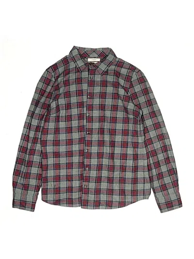 Pre-owned Jcrew Kids' Long Sleeve Button Down Shirt In Burgundy