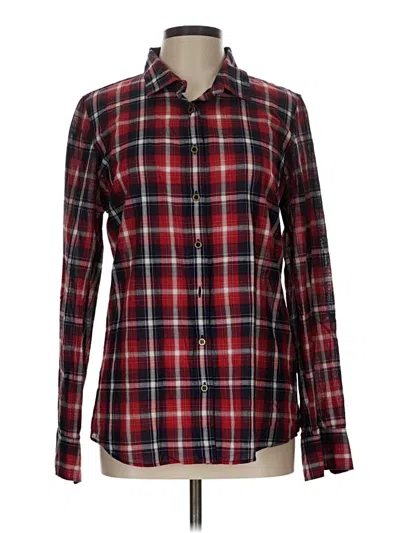 Pre-owned Jcrew Long Sleeve Button Down Shirt In Burgundy