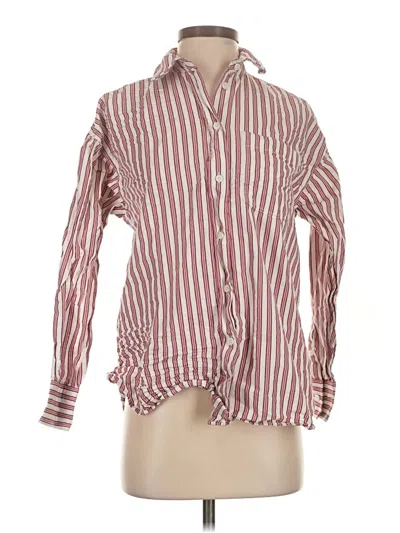 Pre-owned Jcrew Long Sleeve Button Down Shirt In Burgundy