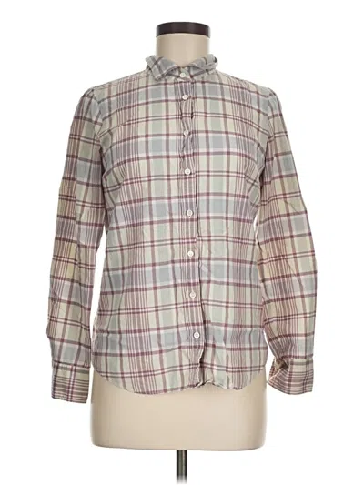 Pre-owned Jcrew Long Sleeve Button Down Shirt In Burgundy