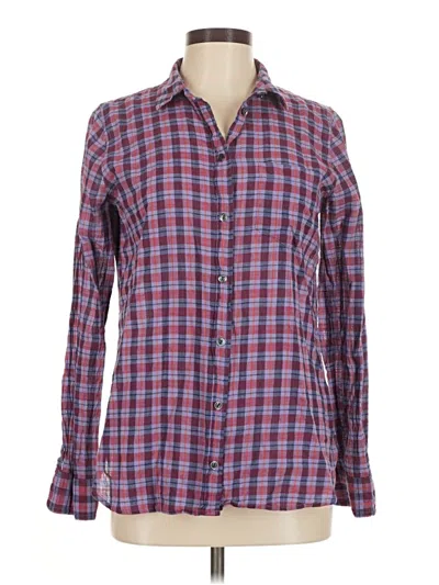 Pre-owned Jcrew Long Sleeve Button Down Shirt In Burgundy