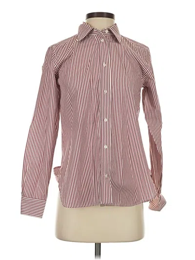 Pre-owned Jcrew Long Sleeve Button Down Shirt In Burgundy