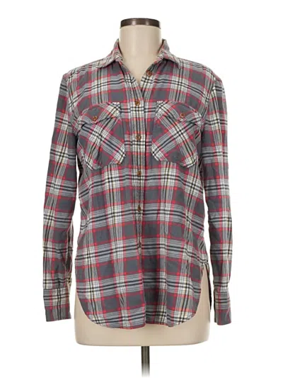 Pre-owned Jcrew Long Sleeve Button Down Shirt In Burgundy