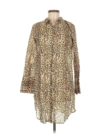 Pre-owned Jcrew Long Sleeve Button Down Shirt In Gold