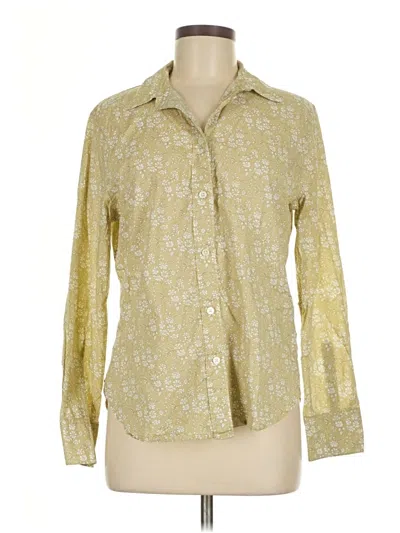 Pre-owned Jcrew Long Sleeve Button Down Shirt In Gold