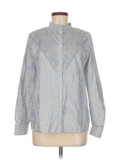 Pre-owned Jcrew Long Sleeve Button Down Shirt In Gray