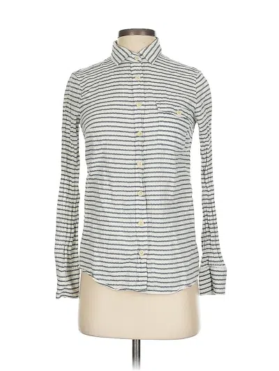 Pre-owned Jcrew Long Sleeve Button Down Shirt In Gray