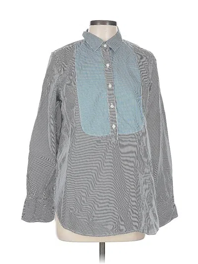 Pre-owned Jcrew Long Sleeve Button Down Shirt In Gray