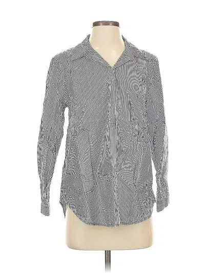 Pre-owned Jcrew Long Sleeve Button Down Shirt In Gray