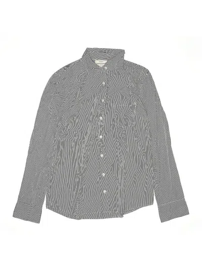 Pre-owned Jcrew Kids' Long Sleeve Button Down Shirt In Gray