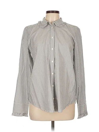 Pre-owned Jcrew Long Sleeve Button Down Shirt In Gray