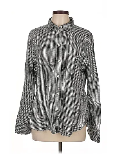 Pre-owned Jcrew Long Sleeve Button Down Shirt In Gray