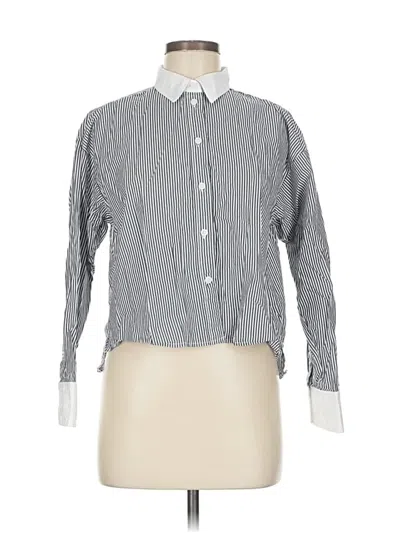 Pre-owned Jcrew Long Sleeve Button Down Shirt In Gray