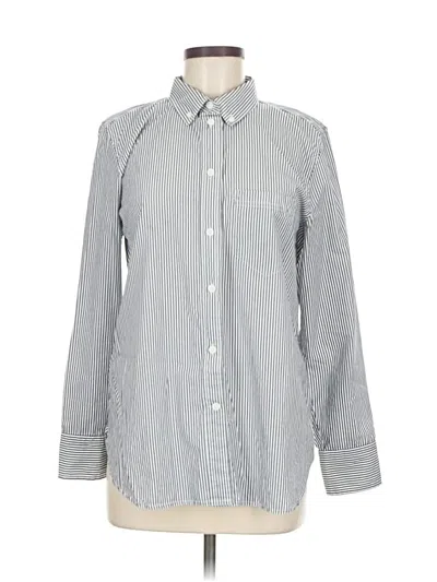 Pre-owned Jcrew Long Sleeve Button Down Shirt In Gray