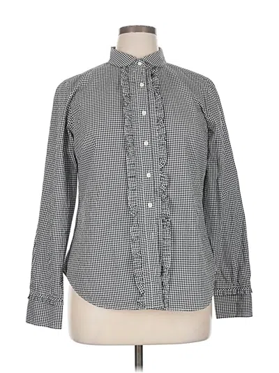 Pre-owned Jcrew Long Sleeve Button Down Shirt In Gray