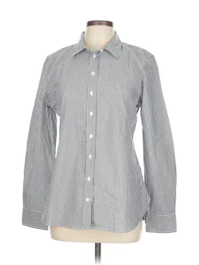 Pre-owned Jcrew Long Sleeve Button Down Shirt In Gray