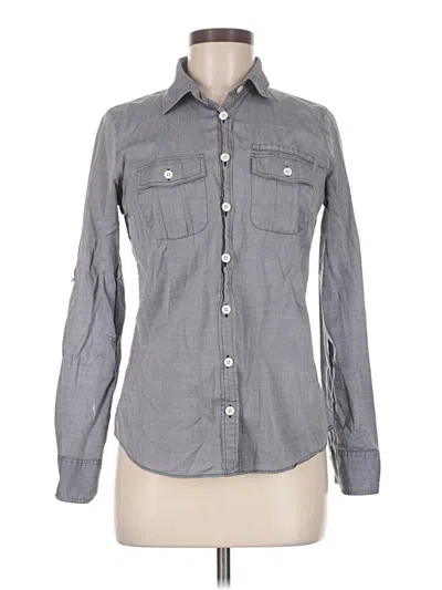 Pre-owned Jcrew Long Sleeve Button Down Shirt In Gray
