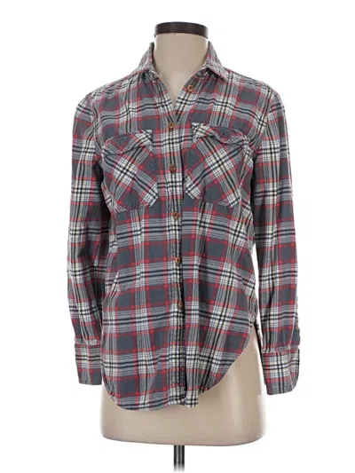 Pre-owned Jcrew Long Sleeve Button Down Shirt In Gray