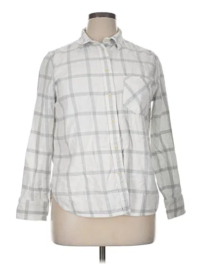Pre-owned Jcrew Long Sleeve Button Down Shirt In Gray