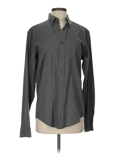 Pre-owned Jcrew Long Sleeve Button Down Shirt In Gray