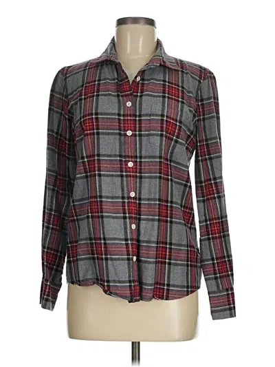 Pre-owned Jcrew Long Sleeve Button Down Shirt In Gray