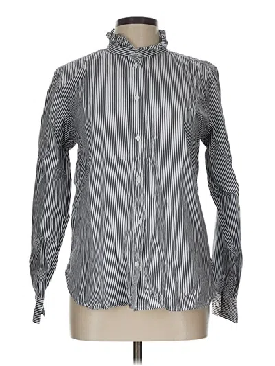 Pre-owned Jcrew Long Sleeve Button Down Shirt In Gray