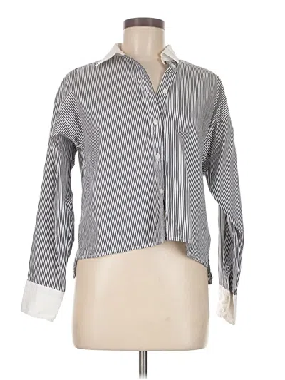 Pre-owned Jcrew Long Sleeve Button Down Shirt In Gray