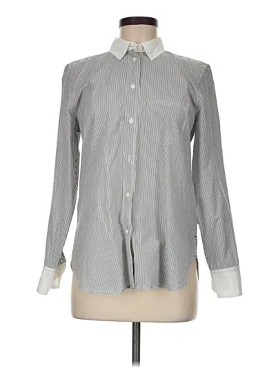 Pre-owned Jcrew Long Sleeve Button Down Shirt In Gray