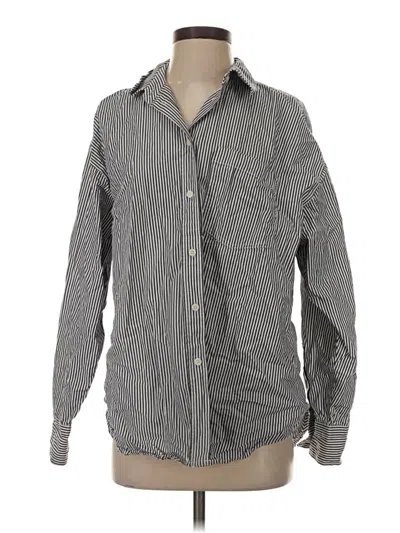 Pre-owned Jcrew Long Sleeve Button Down Shirt In Gray