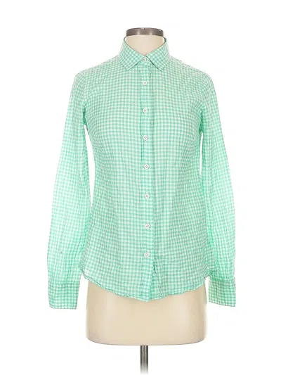 Pre-owned Jcrew Long Sleeve Button Down Shirt In Green