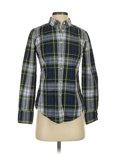 Pre-owned Jcrew Long Sleeve Button Down Shirt In Green