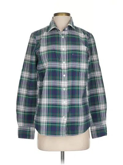 Pre-owned Jcrew Long Sleeve Button Down Shirt In Green