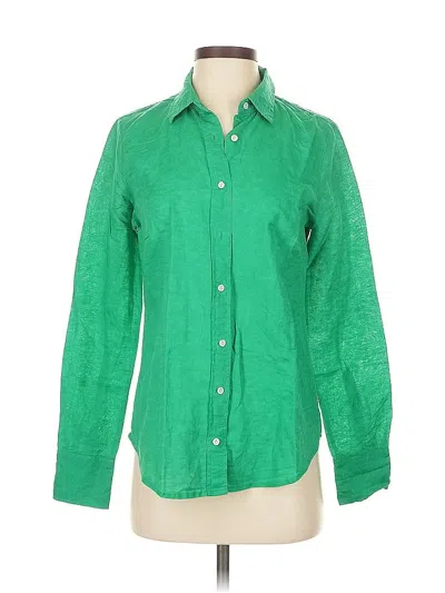 Pre-owned Jcrew Long Sleeve Button Down Shirt In Green