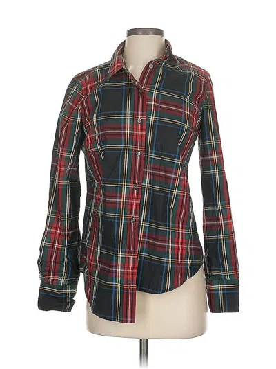 Pre-owned Jcrew Long Sleeve Button Down Shirt In Green