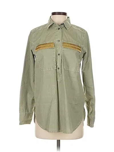 Pre-owned Jcrew Long Sleeve Button Down Shirt In Green